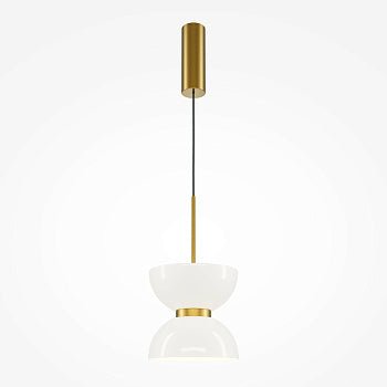 Pendelleuchte Goldfarbiges Metall Grauer Marmorsockel & Weißer Glasdiffusor – Kyoto | Maytoni - Esszett Luxury | Stilvolles Wohnen mit Charakter