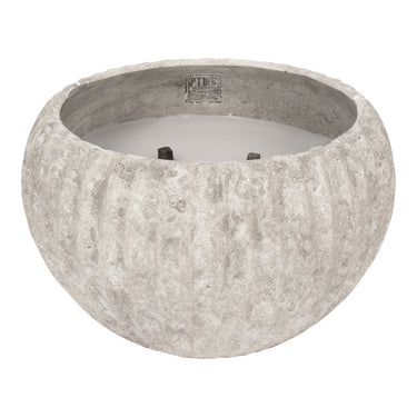 Kerze aus Zement mit Outdoor - Design dreifachem Lichtpunkt & strukturierter Oberfläche L – Yasmeene | PTMD - Esszett Luxury | Stilvolles Wohnen mit Charakter