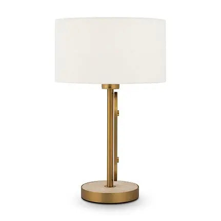 Table Lamp Brass Metal, Natural Stone Accent & Integrated LED – Marmo | Maytoni