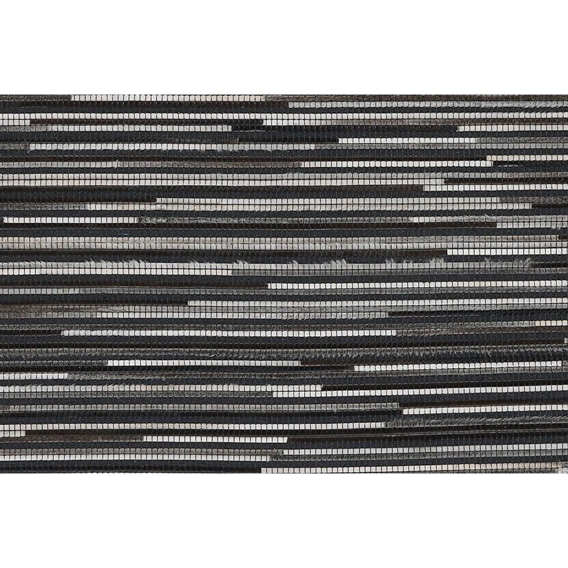 Patchwork-design rug with leather content & easy-care surface – Wild 8023 | Kayoom