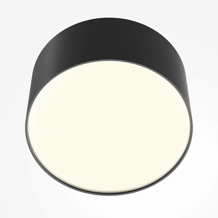 Black aluminum ceiling light with integrated LED and warm white light – Zon | Maytoni