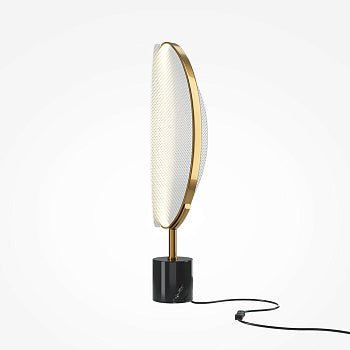 Tischleuchte Messingfassung, transparenter Acryl - Diffusor & integriertes LED – Breeze | Maytoni - Esszett Luxury | Stilvolles Wohnen mit Charakter