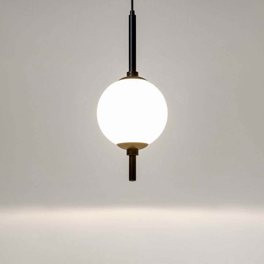 Pendant Light Black Metal Frame with White Glass Shade – The Sixth Sense Z020PL-L6B3K | Maytoni