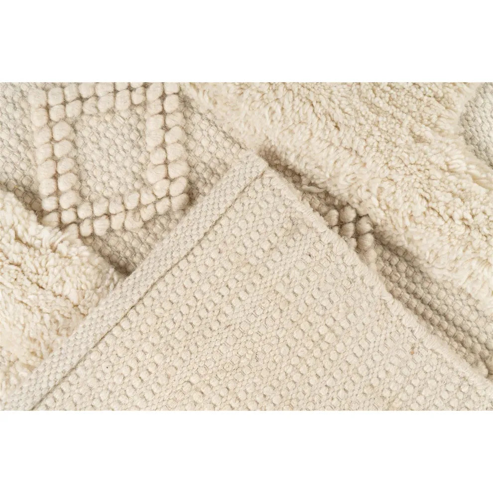 Teppich – Natural Wolle, Weicher Flor, Zeitloses Design, 290 cm - Bohist 125 | Kayoom