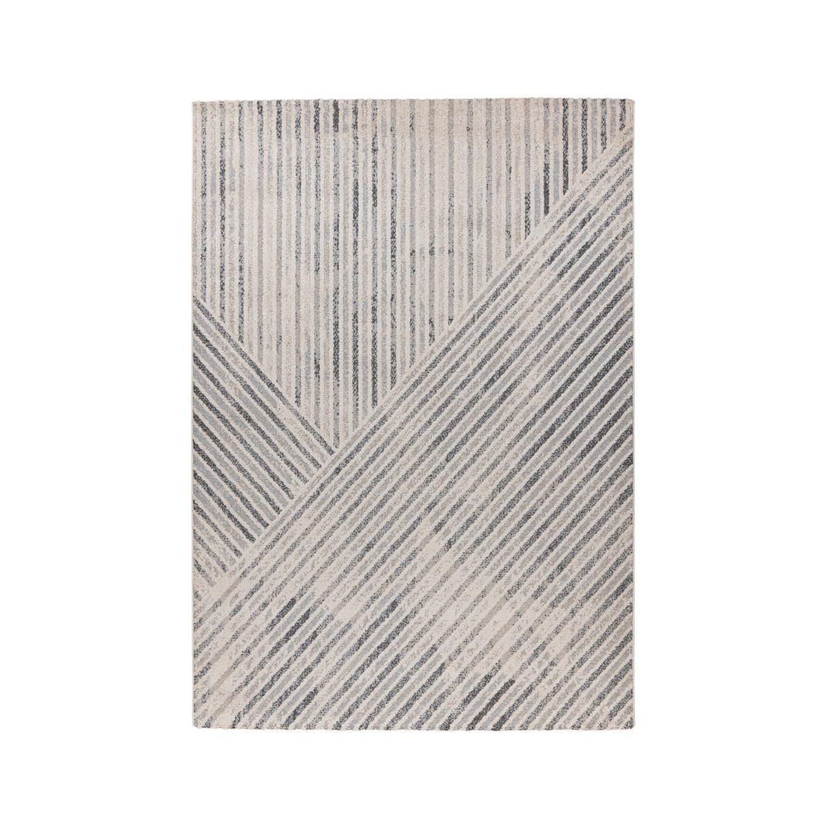 Teppich – Beige Grau, Grafisches Muster, Polypropylen 170 cm - Rhombus 125 | Kayoom