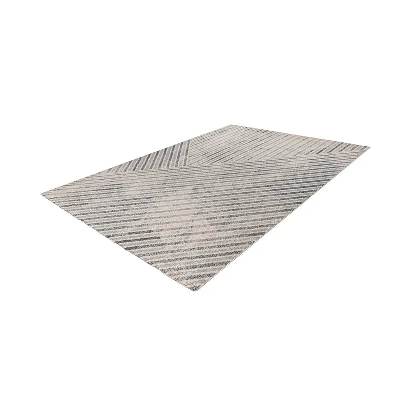 Teppich – Beige Grau, Grafisches Muster, Polypropylen 170 cm - Rhombus 125 | Kayoom