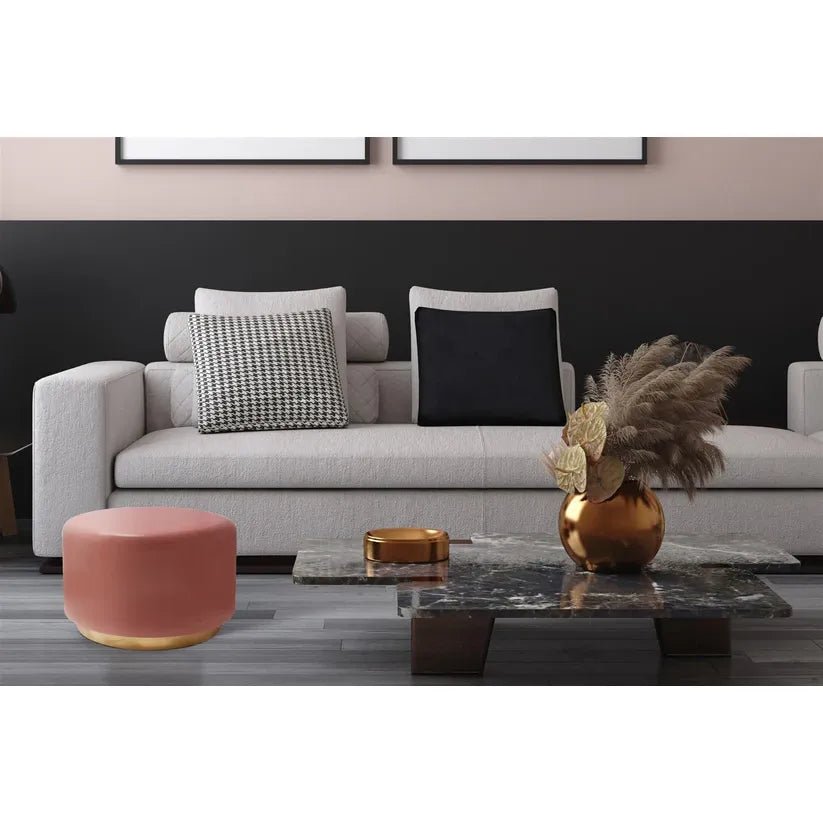 Tisch Samtbezug Metallgestell goldfarbene Basis – Art Deco 275 | Kayoom - Esszett Luxury | Stilvolles Wohnen mit Charakter