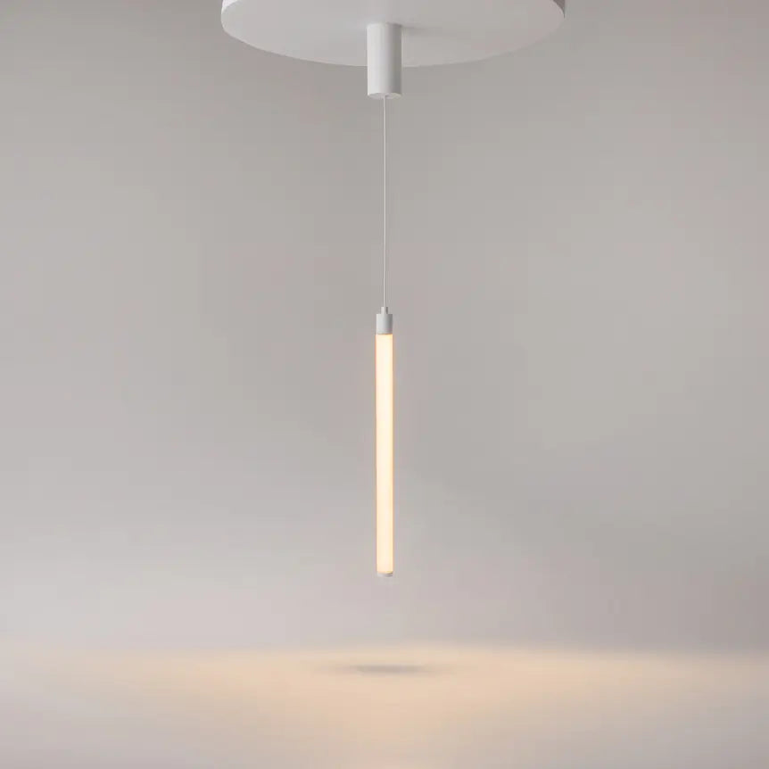 Pendelleuchte – Weißes Aluminium, 10W LED, Warmweiß Licht, Ø3 cm - Ray | Maytoni