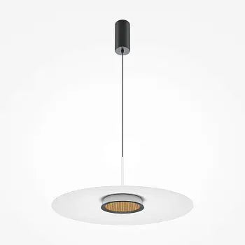 Pendant Lamp White Flower Glass Body Integrated LED & Matte White Metal Casing – El | Maytoni
