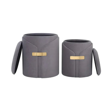 Hocker weicher Samtbezug stabiler Metallrahmen integrierter Stauraum – Forcet 125 | Kayoom - Esszett Luxury | Stilvolles Wohnen mit Charakter