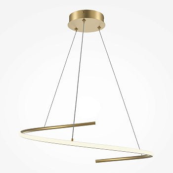 Pendelleuchte Minimalistisches Schwarz - Gold Metallgehäuse LED – Curve | Maytoni - Esszett Luxury | Stilvolles Wohnen mit Charakter