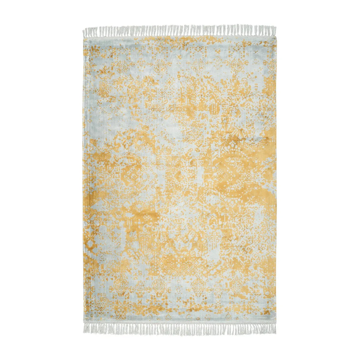 Teppich – Vintage Design, Flachflor Struktur, Hochwertige Viskose, 150 cm - Dolce Vita 325 | Kayoom