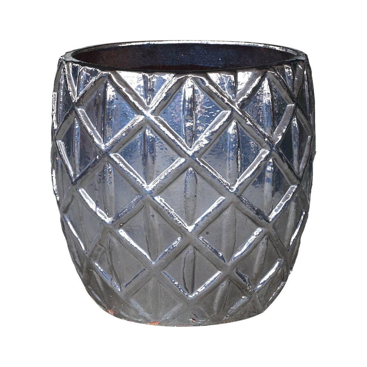 Keramiktopf - Arly Silver (Set aus 4) von PTMD - Esszett Luxury | Stilvolles Wohnen mit Charakter