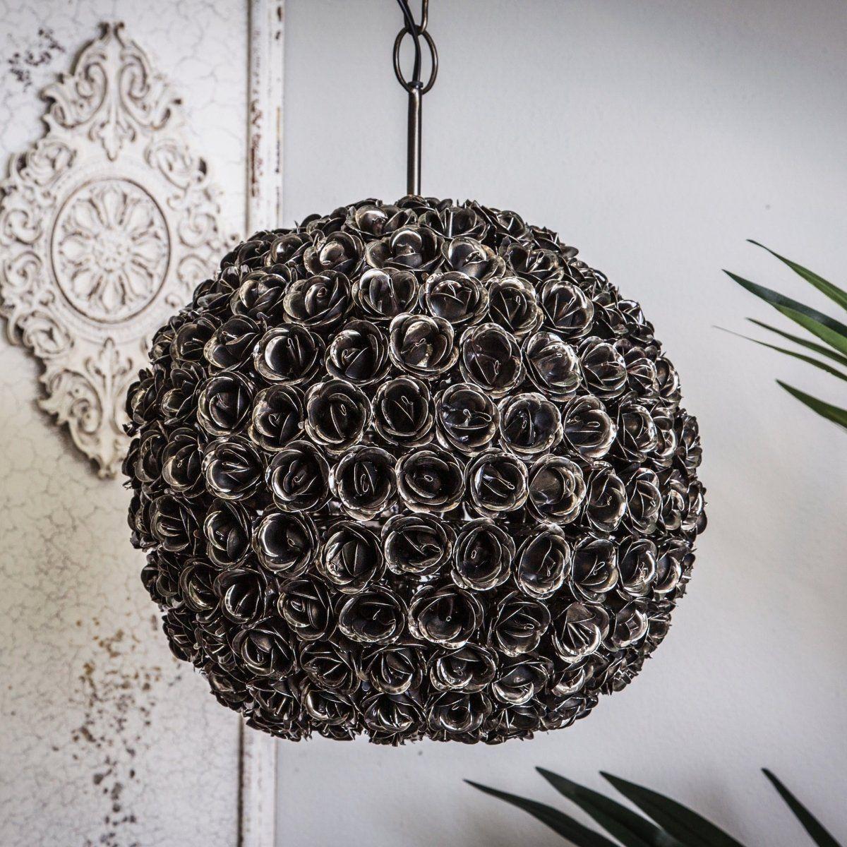 Pendelleuchte - Rosella Black iron roses von PTMD - Esszett Luxury | Stilvolles Wohnen mit Charakter
