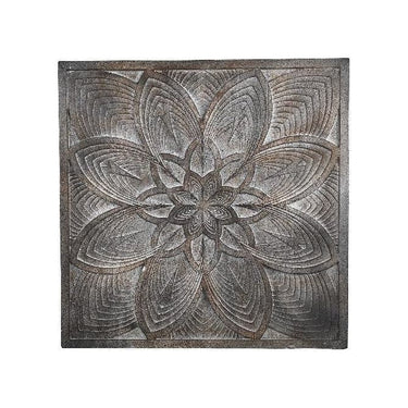 Wandbild aus Holz - Tiara grey antique flower von PTMD - Esszett Luxury | Stilvolles Wohnen mit Charakter