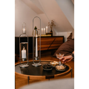Kerzenhalter – Ovales Design, Glaszylinder, Hängbar - Oval Candle | höfats