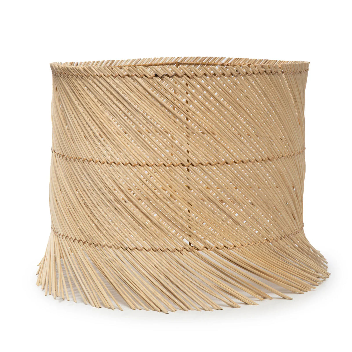 Tischlampenschirm – Pandanmaterial, Geflochtenes Design, Natur Finish - Rattan | Bazar Bizar Antwerp