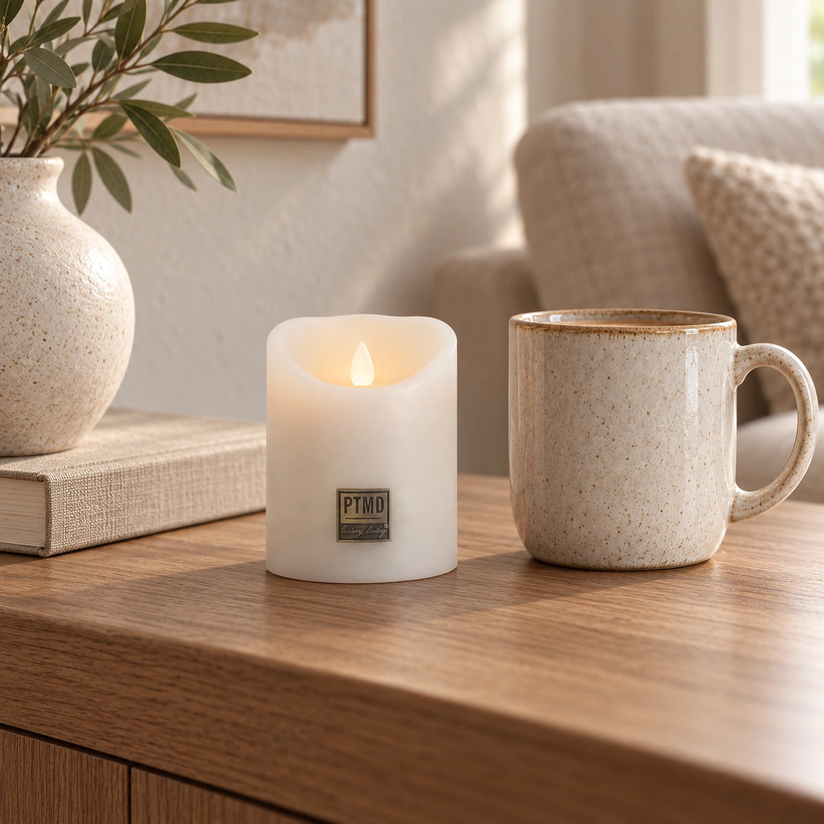 LED Candle S with Moving Flame and Timer Function - Battery-Operated | PTMD