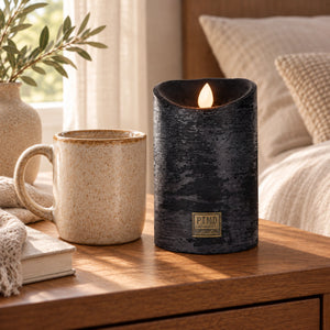 LED Candle L with moving flame and timer function - battery operated | PTMD
