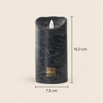 LED-Kerze M mit beweglicher Flamme und Timer-Funktion - batteriebetrieben | PTMD
