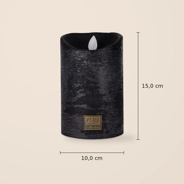 LED-Kerze – L Größe, Bewegliche Flamme, Timer-Funktion - batteriebetrieben | PTMD