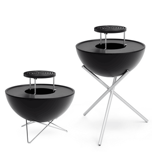 Grillrost – Emailliertes Gusseisen, Höhenverstellbar, Edelstahlgestell - BOWL 70 | höfats