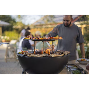 Grillrost – Emailliertes Gusseisen, Höhenverstellbar, Edelstahlgestell - BOWL 70 | höfats