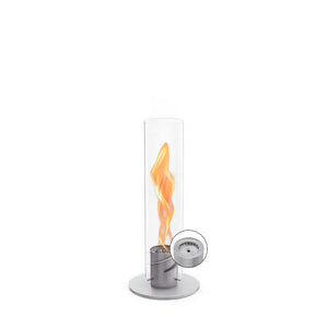 Tischkamin – Rotierende Flamme, Glaszylinder, Edelstahl - Spin | höfats