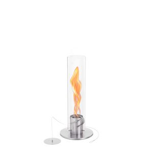 Tischkamin – Rotierende Flamme, Glaszylinder, Edelstahl - Spin | höfats