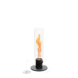 Tischkamin – Rotierende Flamme, Glaszylinder, Edelstahl - Spin | höfats