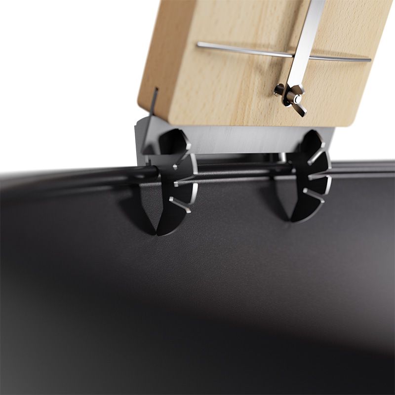 Flamed Salmon Plank - Beechwood Stainless Steel Adjustable | höfats