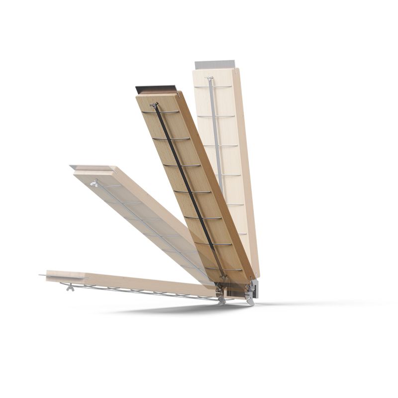 Flamed Salmon Plank - Beechwood Stainless Steel Adjustable | höfats