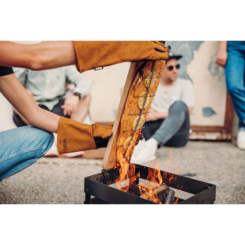 Flamed Salmon Plank - Beechwood Stainless Steel Adjustable | höfats