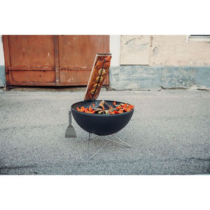 Flamed Salmon Plank - Beechwood Stainless Steel Adjustable | höfats