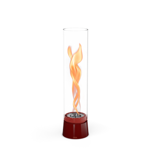 Tischkamin - Wirbel Flamme, Glas Zylinder, Stahl Gehäuse - Spin Air | höfats