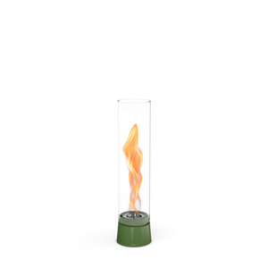 Tischkamin - Wirbel Flamme, Glas Zylinder, Stahl Gehäuse - Spin Air | höfats