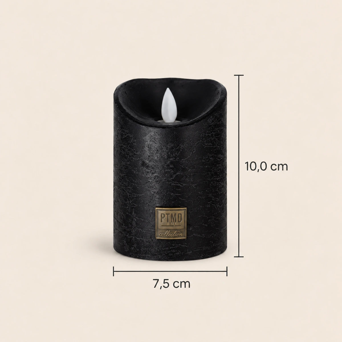 LED Candle S with Moving Flame and Timer Function - Battery-Operated | PTMD
