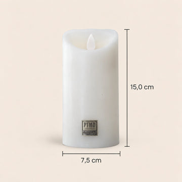 LED-Kerze M mit beweglicher Flamme und Timer-Funktion - batteriebetrieben | PTMD