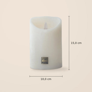 LED-Kerze – L Größe, Bewegliche Flamme, Timer-Funktion - batteriebetrieben | PTMD