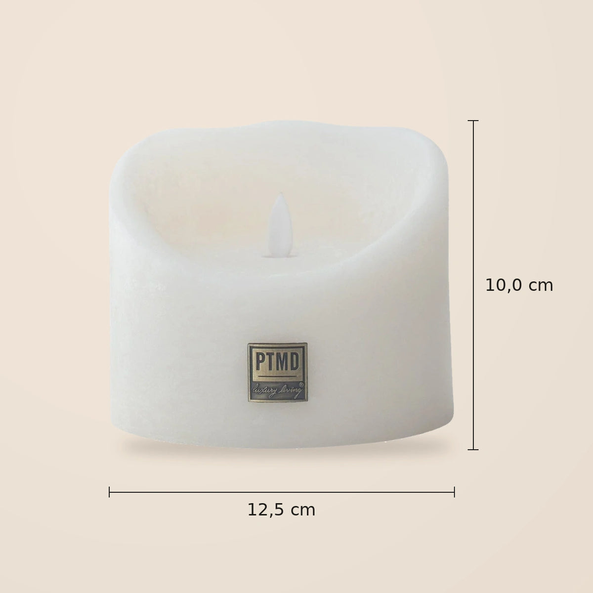 LED-Kerze – XL Größe, Bewegliche Flamme, Timer-Funktion - batteriebetrieben | PTMD
