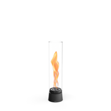 Tischkamin - Wirbel Flamme, Glas Zylinder, Stahl Gehäuse - Spin Air | höfats