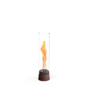 Tischkamin - Wirbel Flamme, Glas Zylinder, Stahl Gehäuse - Spin Air | höfats