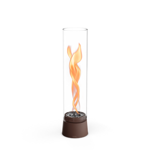 Tischkamin - Wirbel Flamme, Glas Zylinder, Stahl Gehäuse - Spin Air | höfats