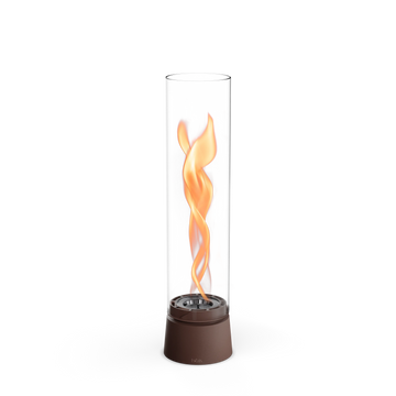 Tischkamin - Wirbel Flamme, Glas Zylinder, Stahl Gehäuse - Spin Air | höfats