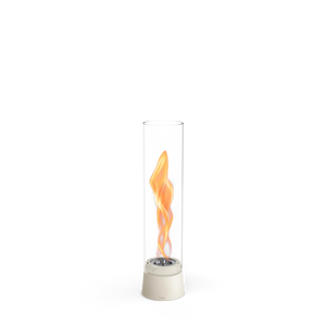 Tischkamin - Wirbel Flamme, Glas Zylinder, Stahl Gehäuse - Spin Air | höfats