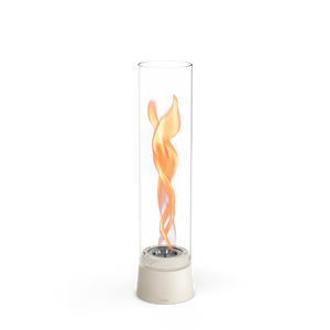 Tischkamin - Wirbel Flamme, Glas Zylinder, Stahl Gehäuse - Spin Air | höfats