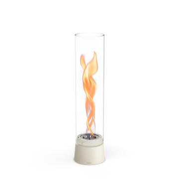 Tischkamin - Wirbel Flamme, Glas Zylinder, Stahl Gehäuse - Spin Air | höfats