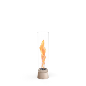 Tischkamin - Wirbel Flamme, Glas Zylinder, Stahl Gehäuse - Spin Air | höfats