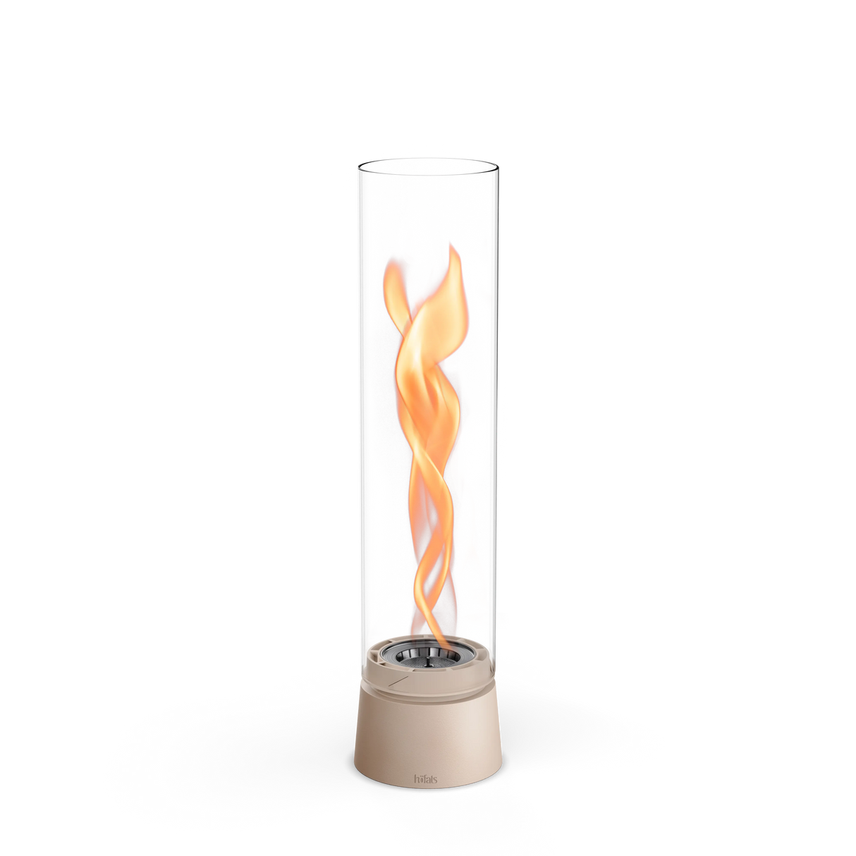 Tischkamin - Wirbel Flamme, Glas Zylinder, Stahl Gehäuse - Spin Air | höfats