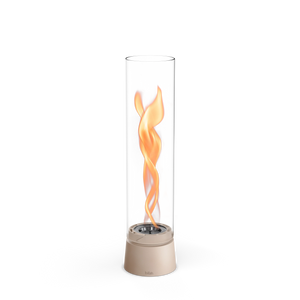 Tischkamin - Wirbel Flamme, Glas Zylinder, Stahl Gehäuse - Spin Air | höfats